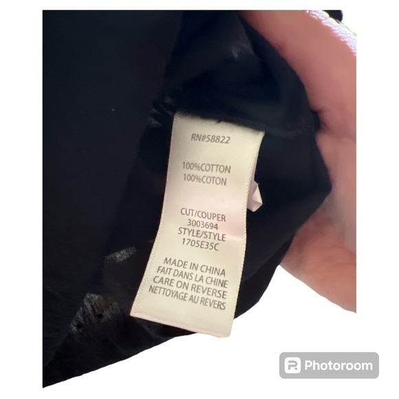 Max Studio black boho Swiss dot embroidered top Small - Picture 4 of 5